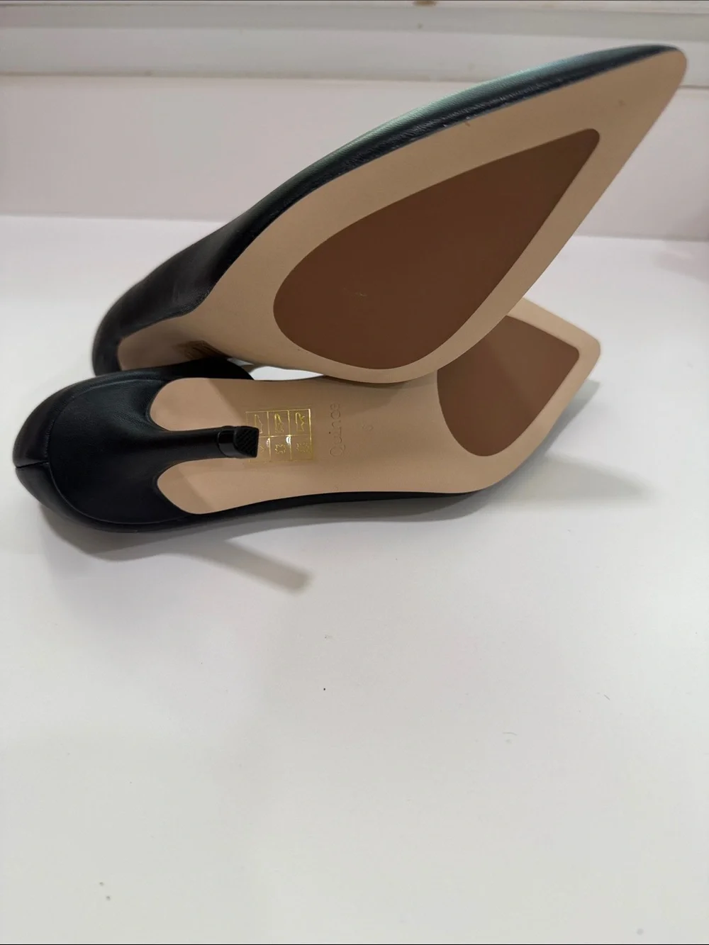 Quince Italian Leather 75mm d'Orsay Pump Black size 6